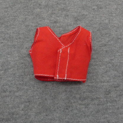 Barbie Doll Size Crop Top Shirt Sleeveless Tank Red