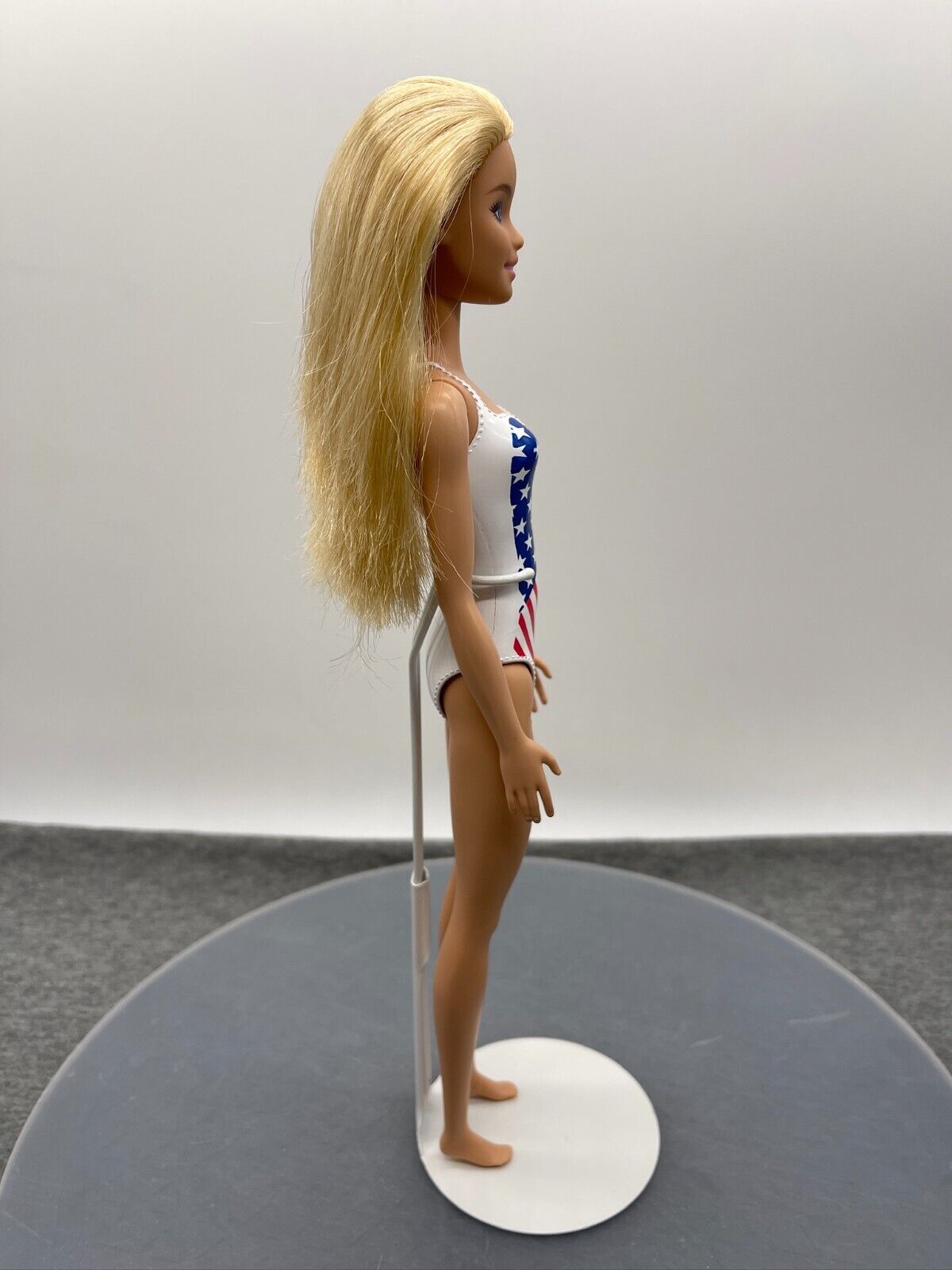 Barbie Beach Doll Millie Face Stars Stripes Swimsuit Straight Arms HDK51 Mattel