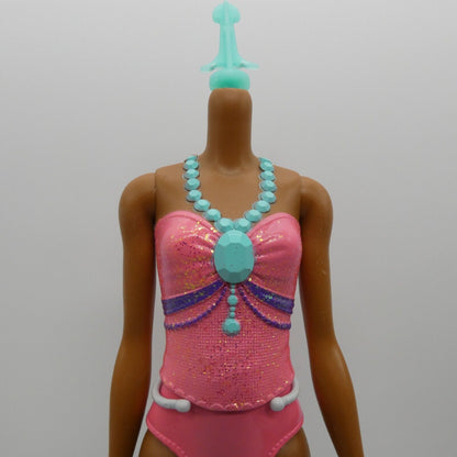 Barbie Dreamtopia Doll Body Only Medium Dark AA Skin Pink Suit 2019 Mattel GJK15