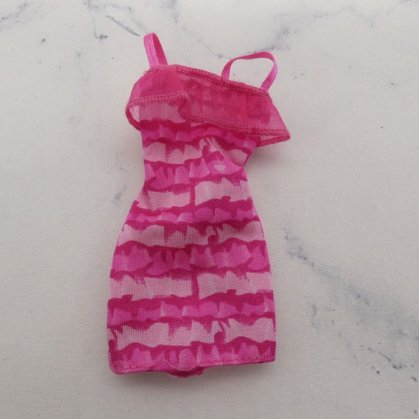 Barbie and Ken Fashionistas Doll Dress Pink Sleeveless Tank Ruffle Collar Mattel