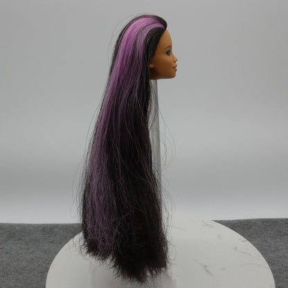 Barbie Color Reveal Watermelon Doll Head Crystal Face Black Purple Hair 2022