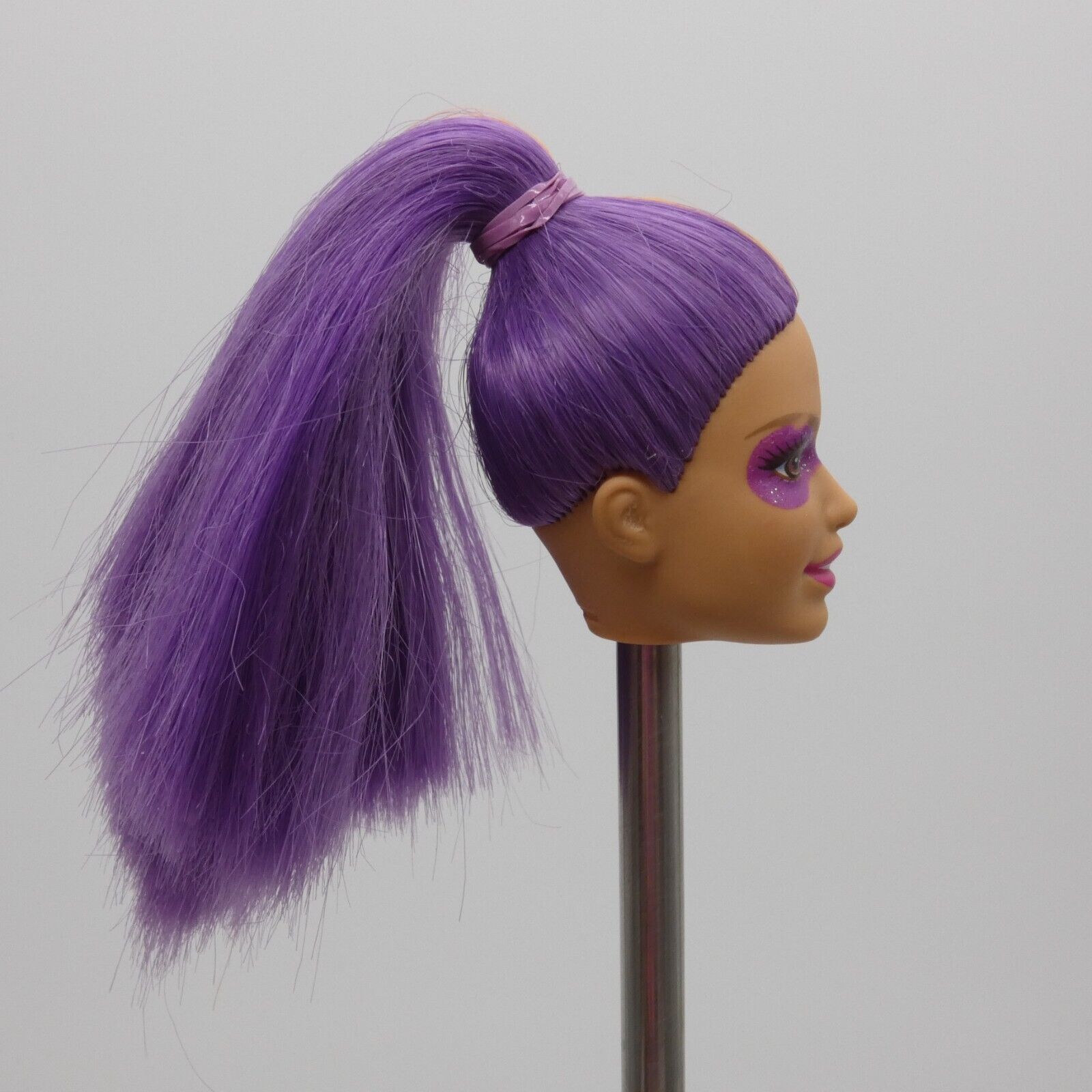 Barbie Princess Power Doll Head Summer Face 2015 Mask DHM57 Purple Orange Hair