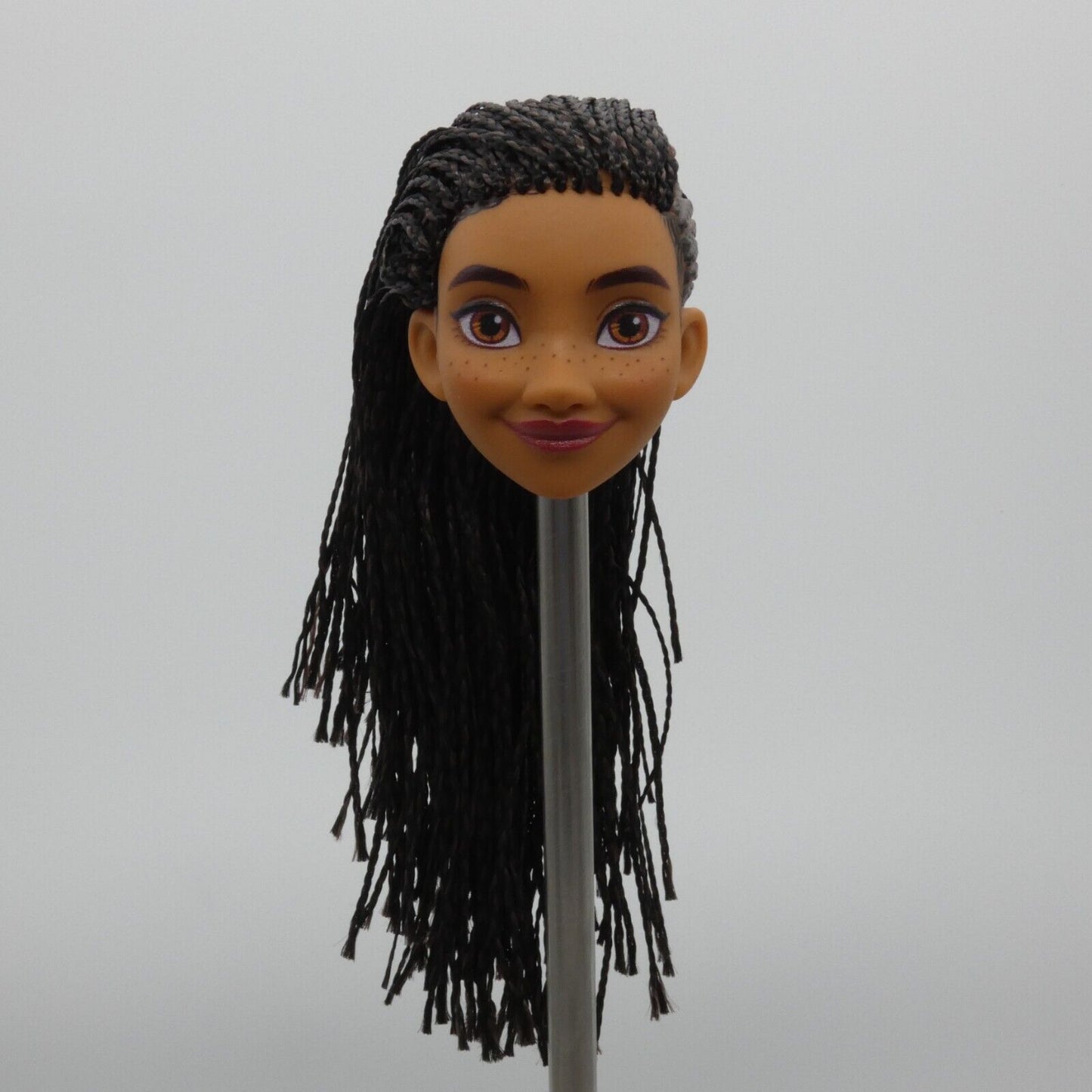 Disney Wish Asha Doll Head Freckles Micro Braids Medium Light Skin Mattel HPX23