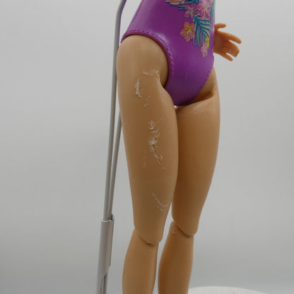 Barbie Doll Body Only Medium Light Skin Purple Suit 2016 Pup Pool Mattel DMC32