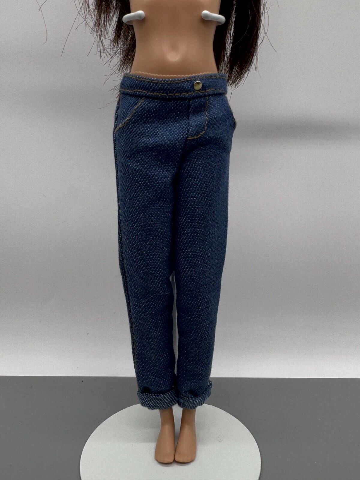 Skipper Doll Size Pants Blue Jean Denim Like Rolled Cuffs Highwaters