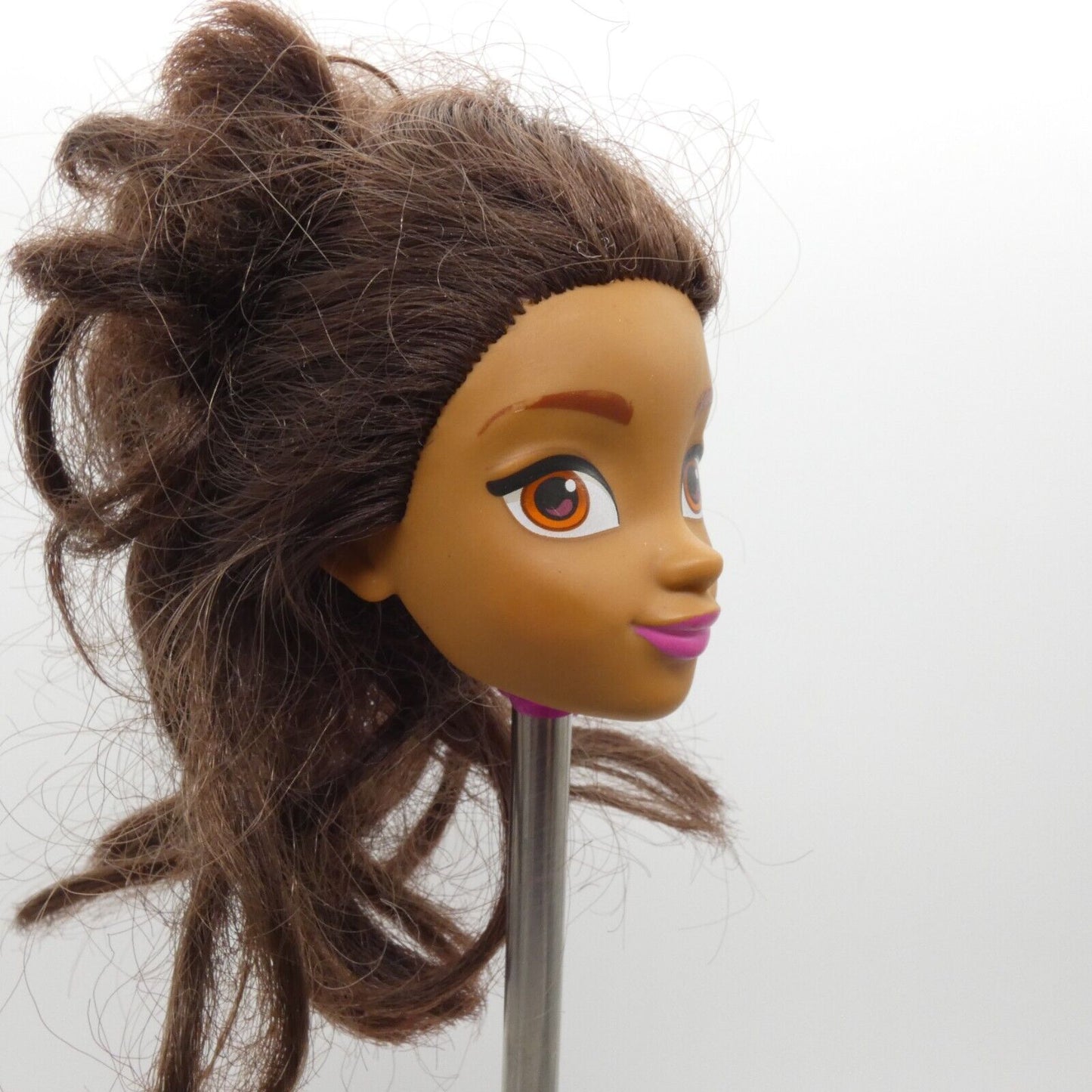 DreamWorks Spirit Riding Free Pru Doll Head Only Brown Wavy Hair 2017 Just Play