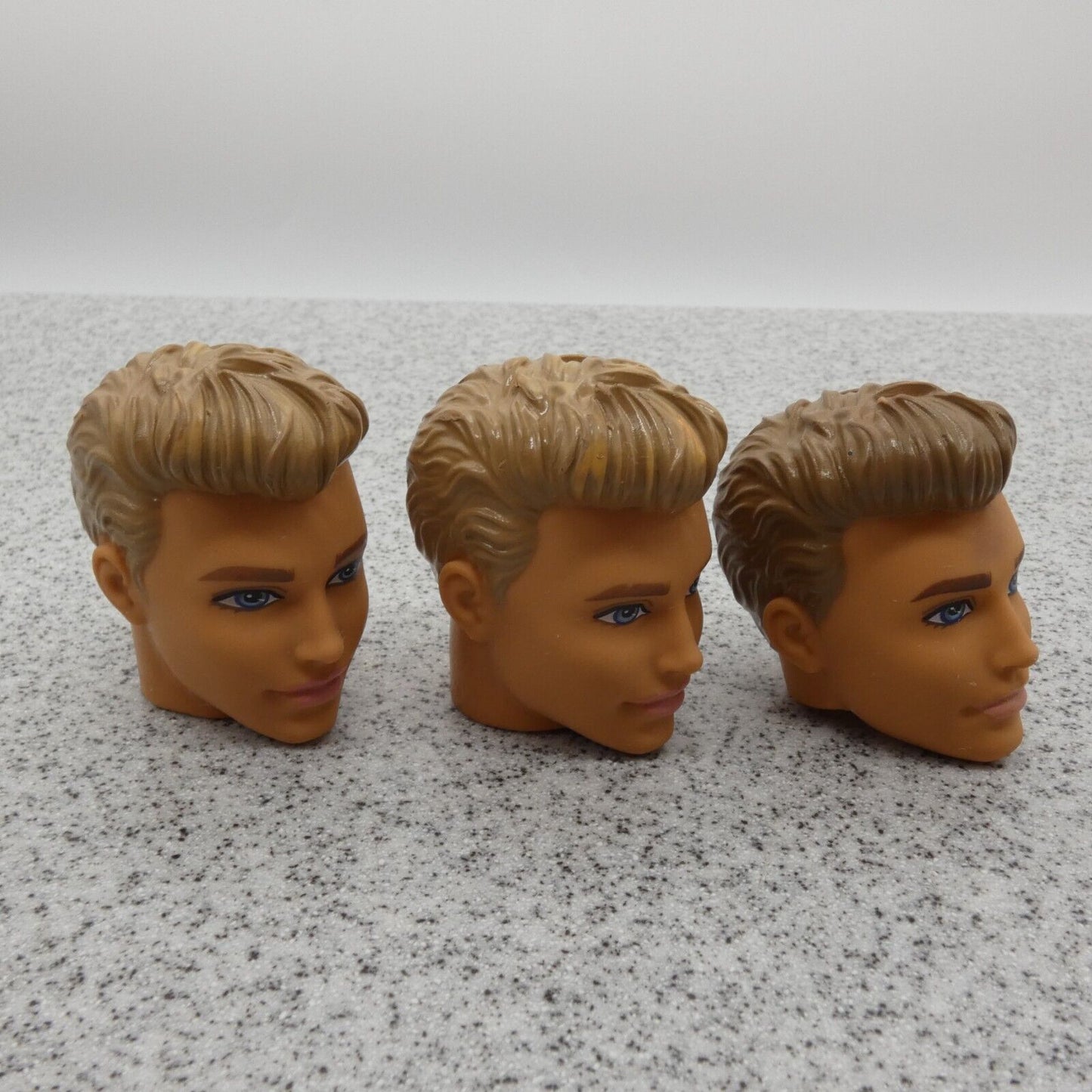 Barbie Molded Hair Ken Ryan Doll 3 Heads Dark Blonde Hair Medium Light Skin