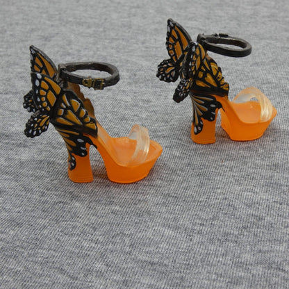 Rainbow High Poppy Rowan Series 1 Doll Shoes Orange Platform Heels Butterflies M