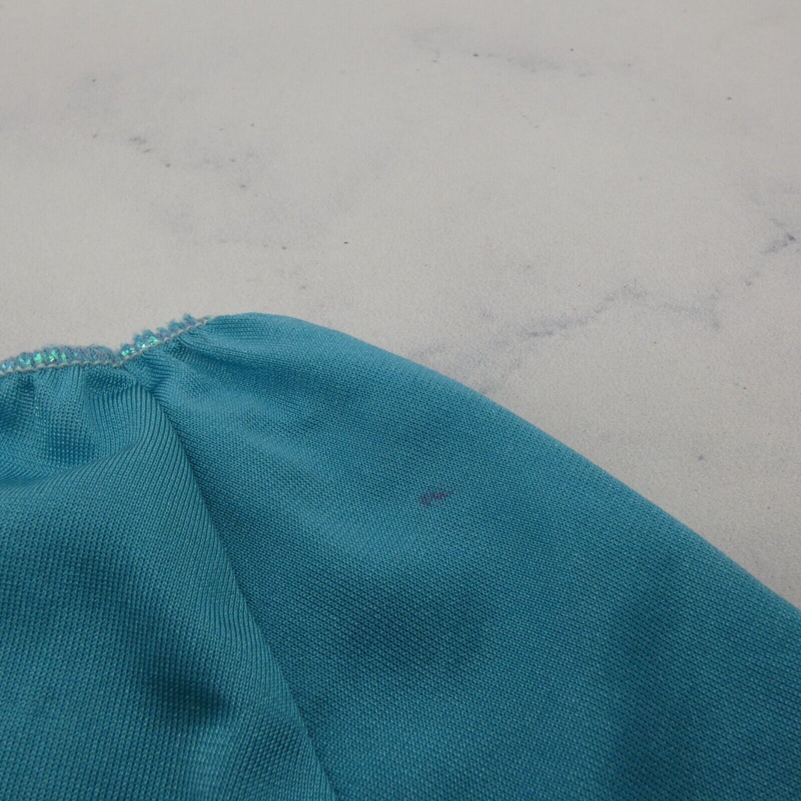 Barbie Doll Size Princess Skirt Teal Aqua Blue Full Length Elastic Waist