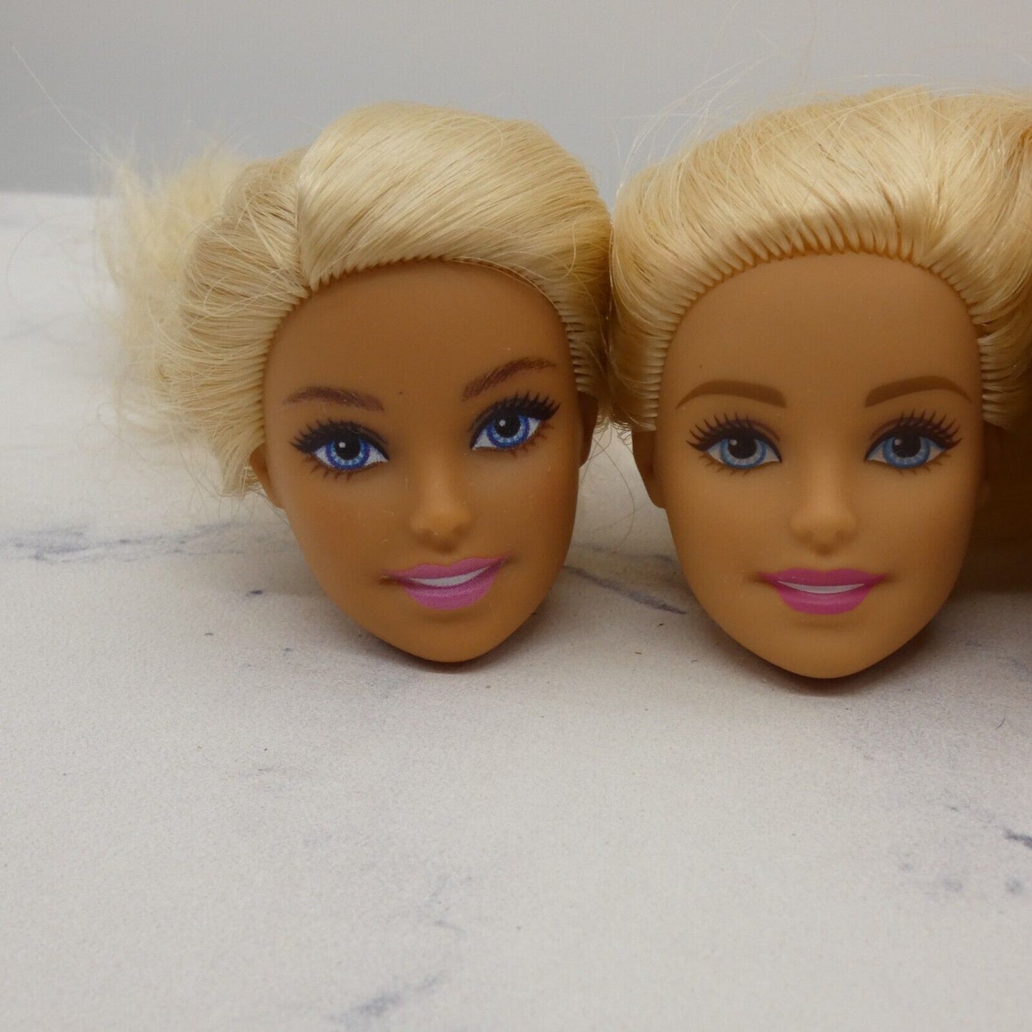 Barbie Doll Head Lot of 5 Heads Millie Face Blonde Blue Eyes Mattel JY13