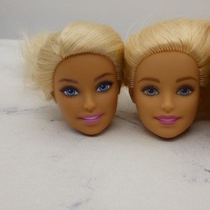 Barbie Doll Head Lot of 5 Heads Millie Face Blonde Blue Eyes Mattel JY13