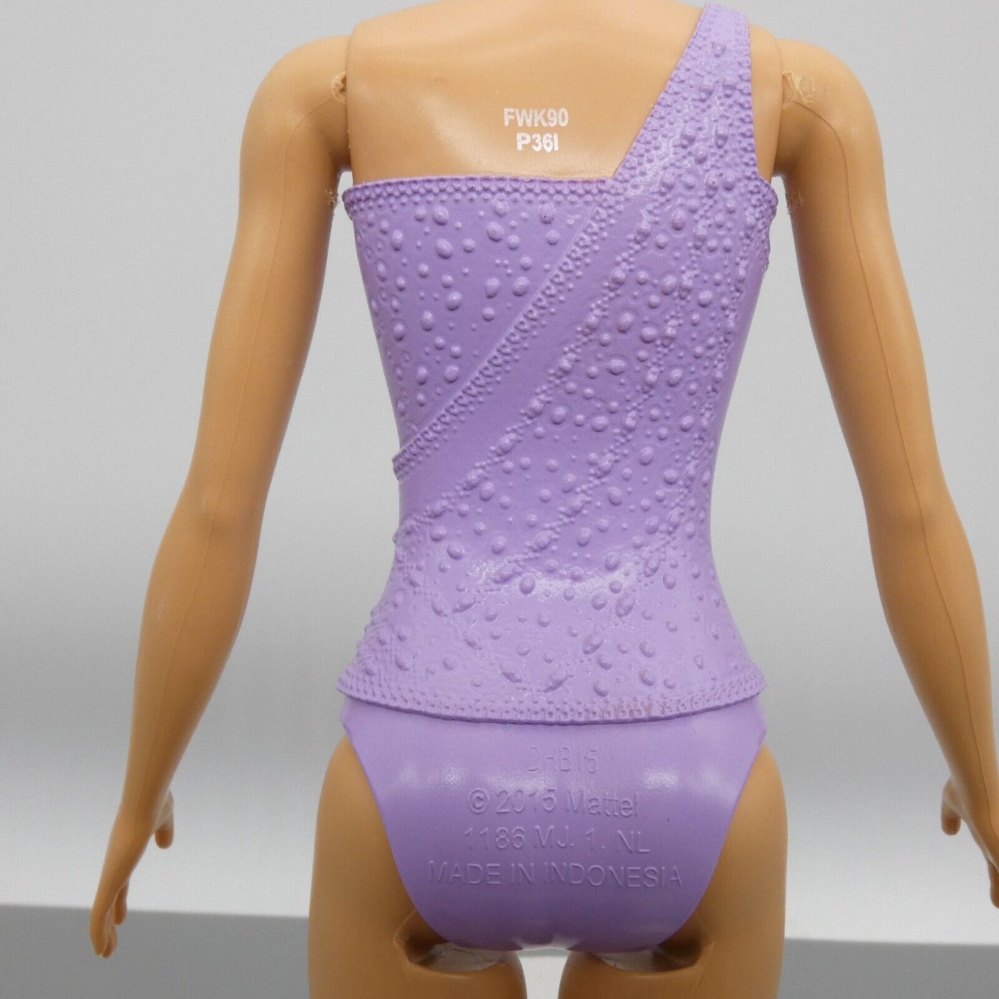 Barbie You Can Be Anything Ice Skater Doll Body Purple Molded Bodysuit FWK90