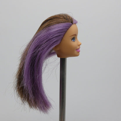 Barbie Skipper Babysitter Doll Head Brown Hair Purple Eyes Light Skin FJB00 2018