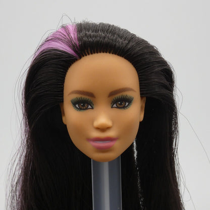 Barbie Color Reveal Watermelon Doll Head Crystal Face Black Purple Hair 2022