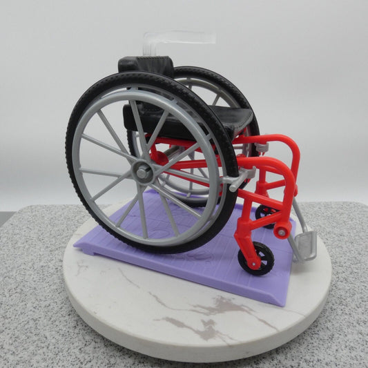 Barbie Doll Red Wheelchair With Purple Ramp Fashionistas 166 Mattel 2021 GRB94