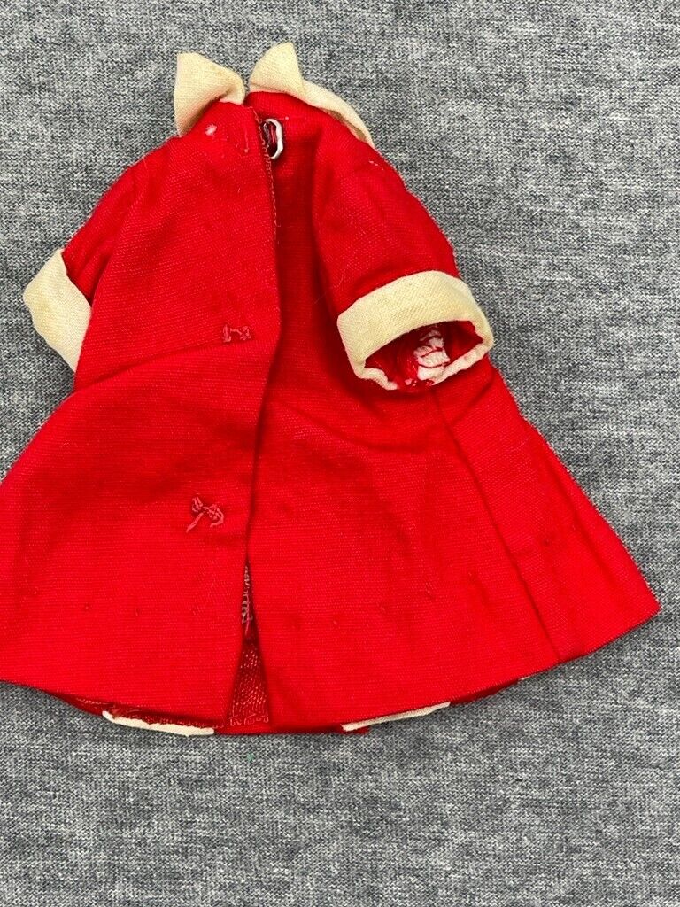 Vintage Deluxe Reading Penny Brite Doll Red White Dress Pleats 1960s