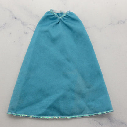 Barbie Doll Size Princess Skirt Teal Aqua Blue Full Length Elastic Waist