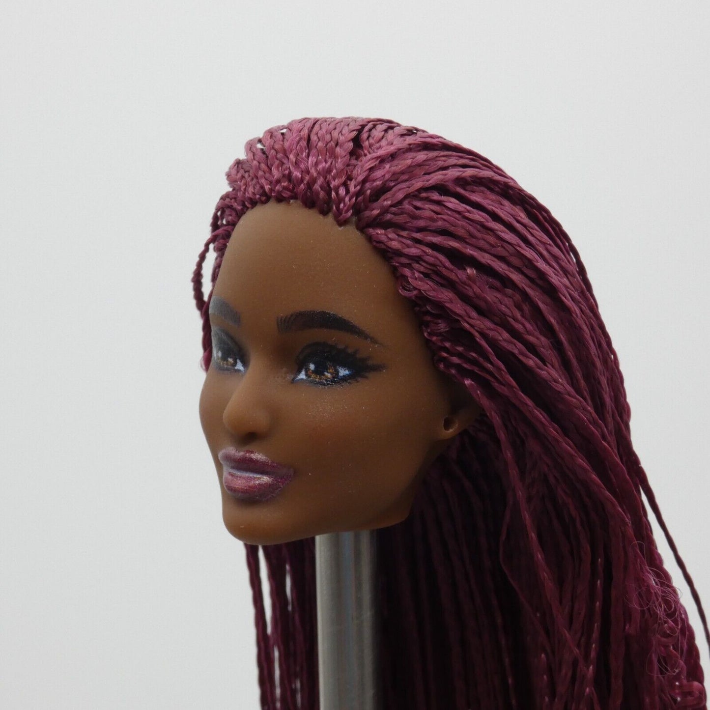 Barbie Fashionistas 186 Doll Head June Face Sculpt AA Micro Braids 2022 HBV18