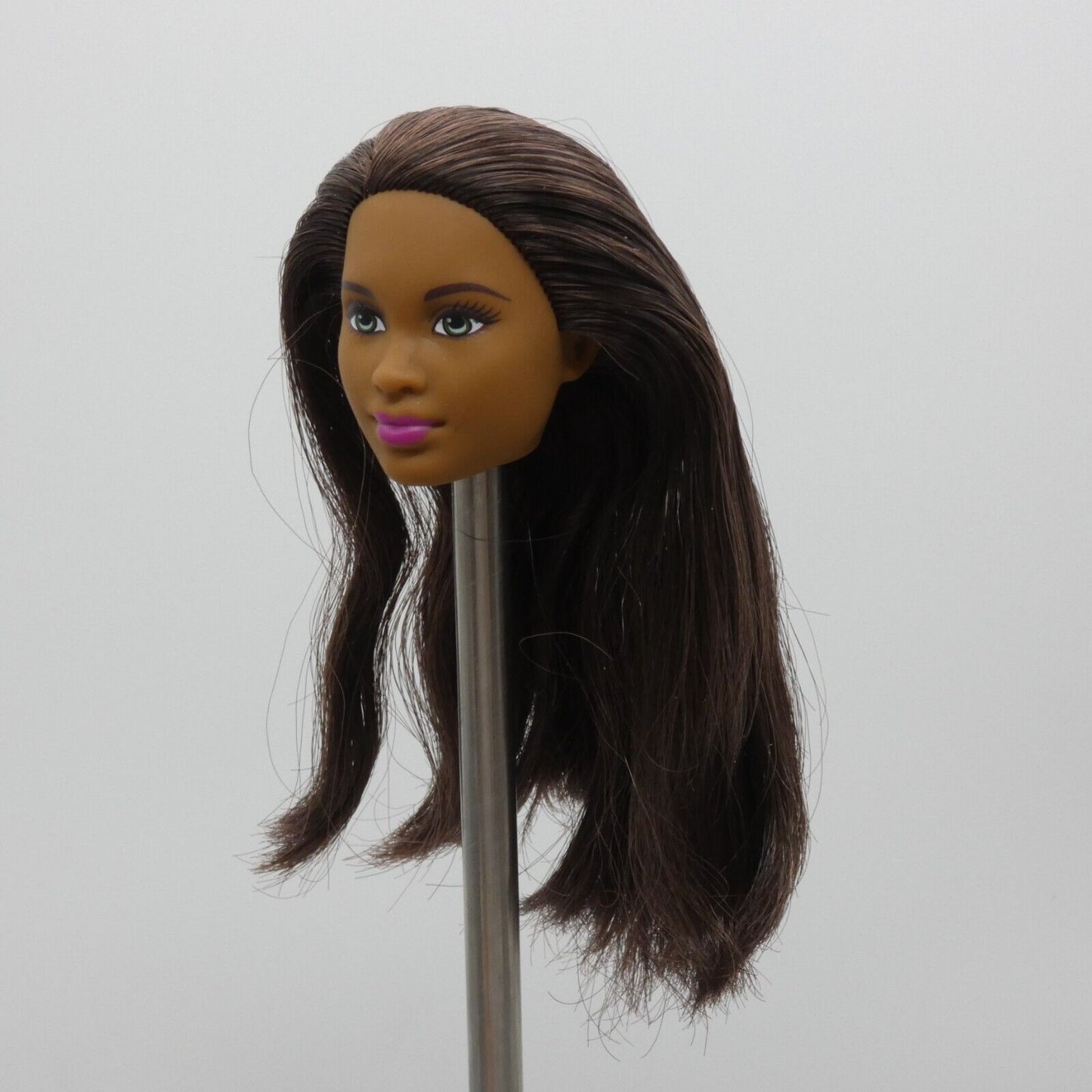 Barbie Mbili Grace Fashion Doll Head African American Medium Skin Green Eyes