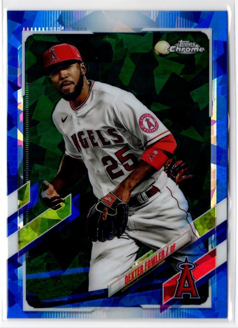 2021 Topps Chrome Update Sapphire Dexter Fowler Anaheim Angels #US130