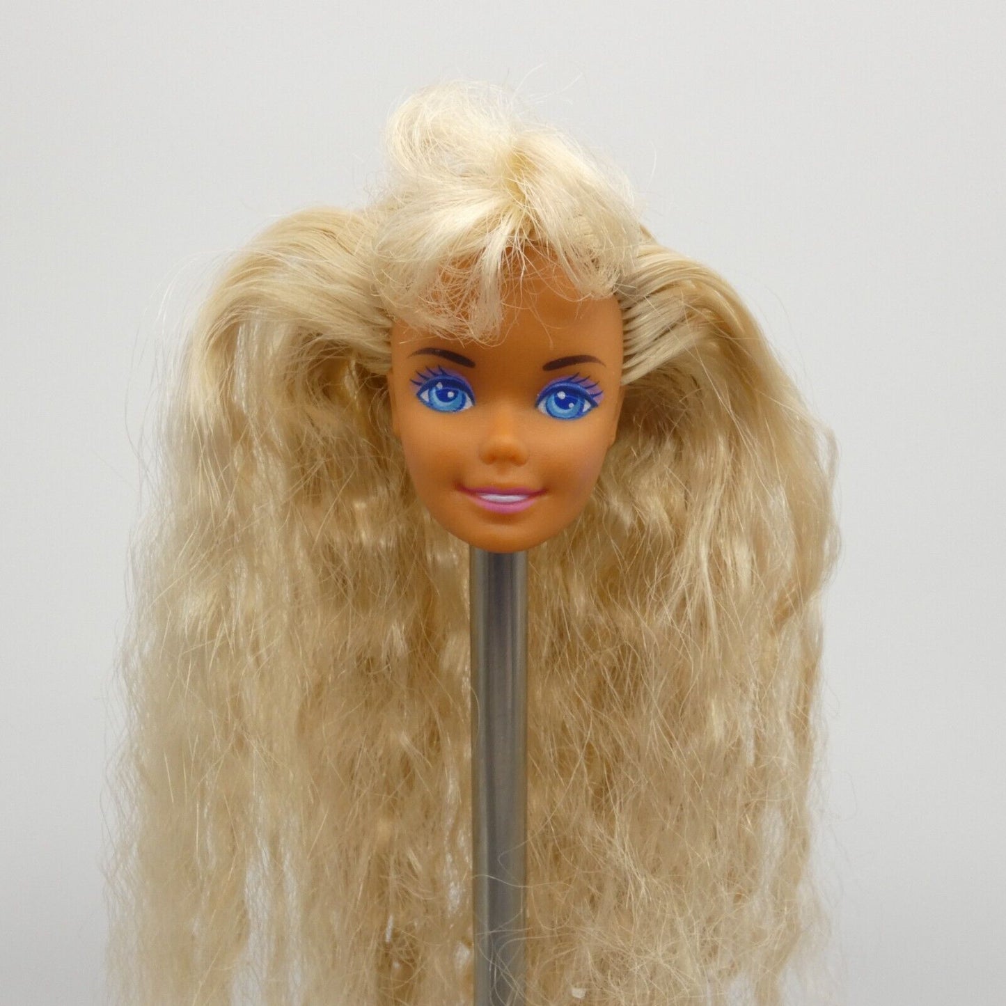 Barbie Beach Blast Doll Head SuperStar Face Bangs Crimped Hair 1988 Mattel 3237