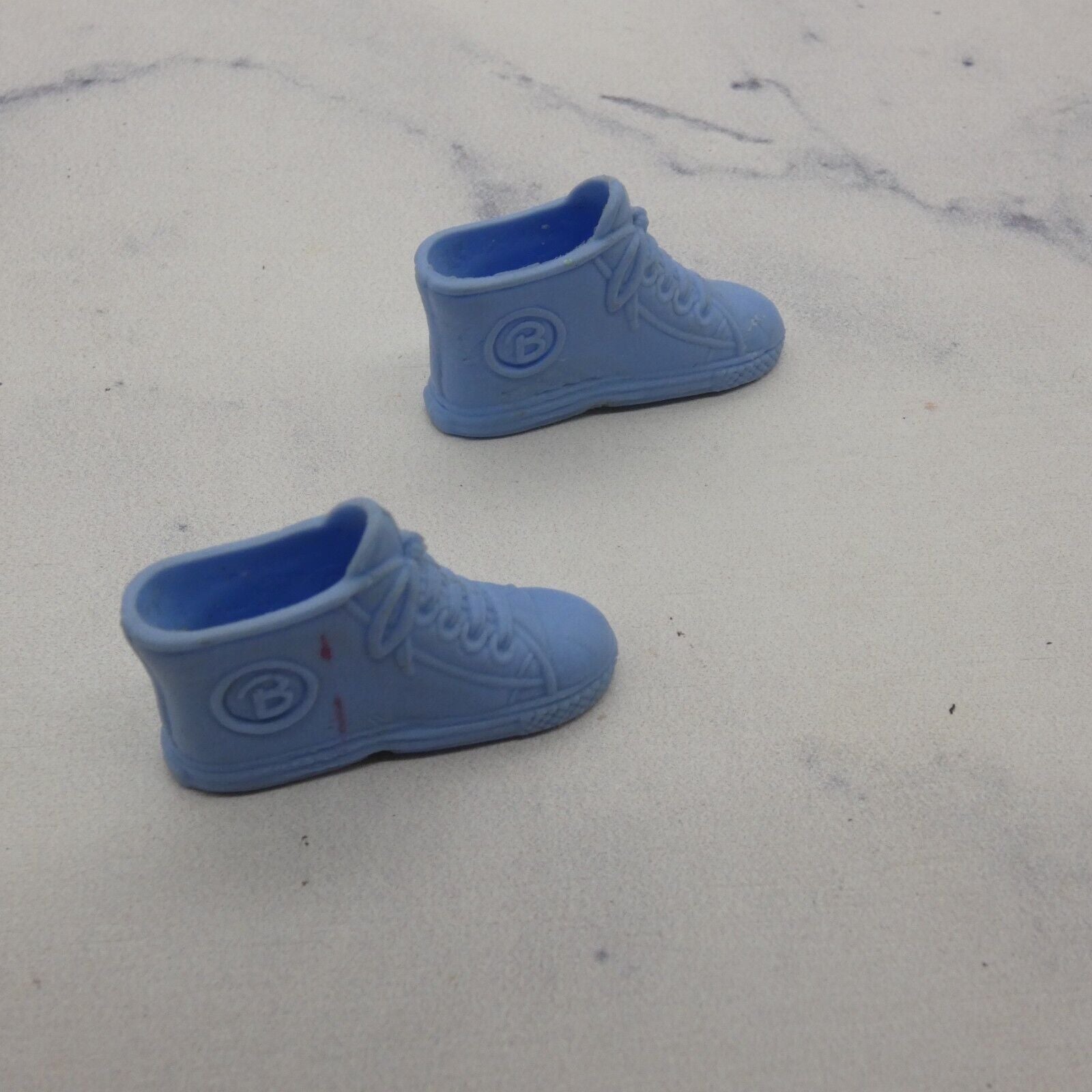 Barbie Doll Shoes Powder Blue High Tops Sneakers Heel Feet Fits Fashion Fever