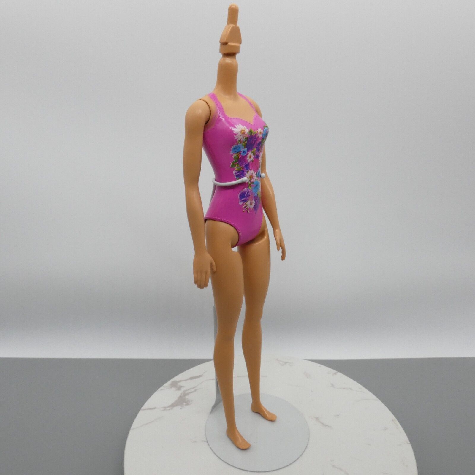 Barbie Water Play Doll Body Medium Light Skin Pink Molded Swimsuit 2017 DWK00