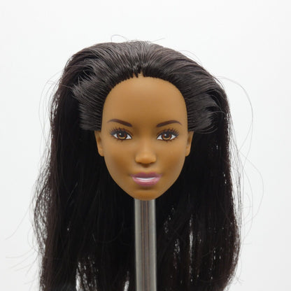 Barbie African American Kim Face Doll Head Medium Skin Grayola Color 2018 FPH91