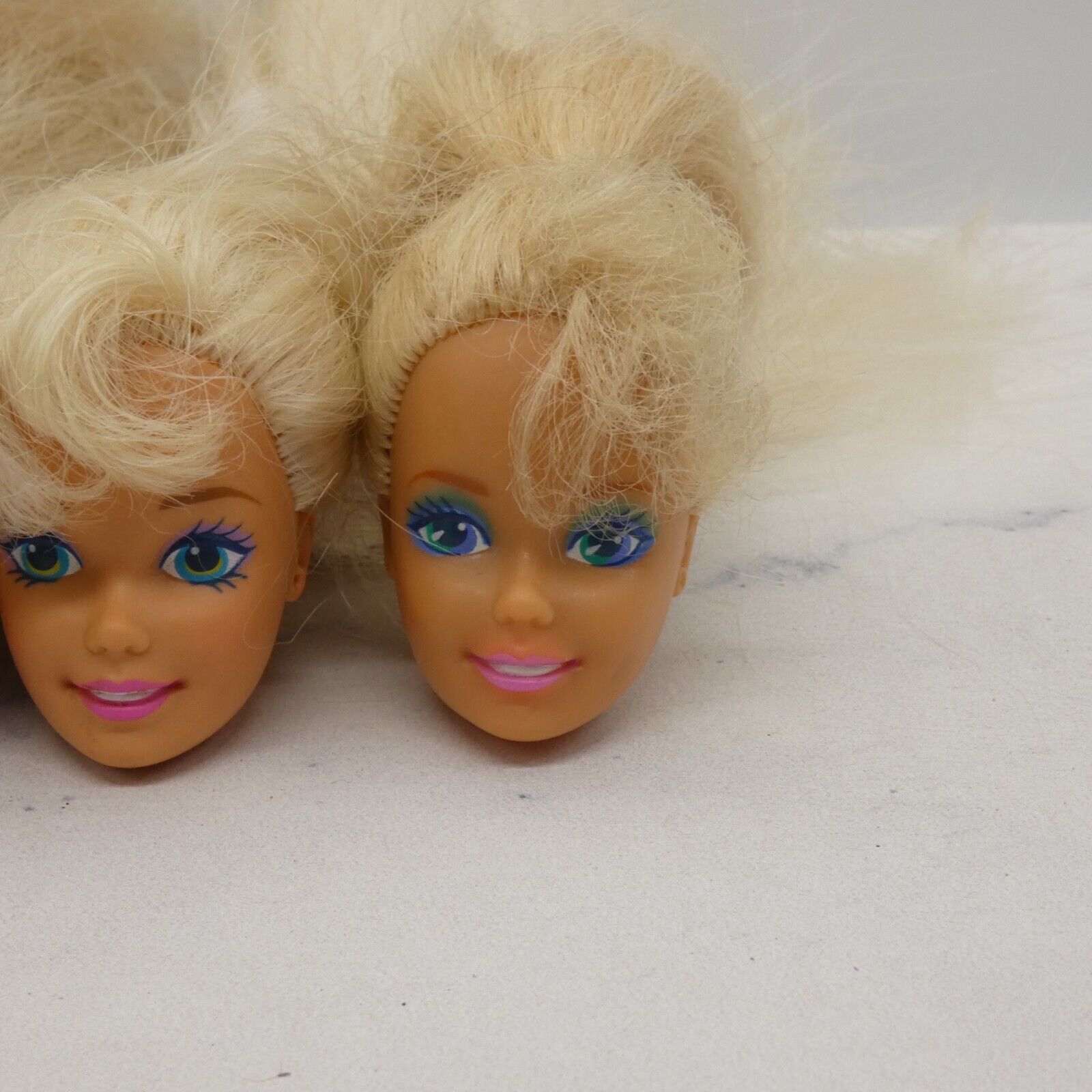 Barbie Doll Head Lot of 5 Heads SuperStar Long Blonde 80s 90s Mattel JY2