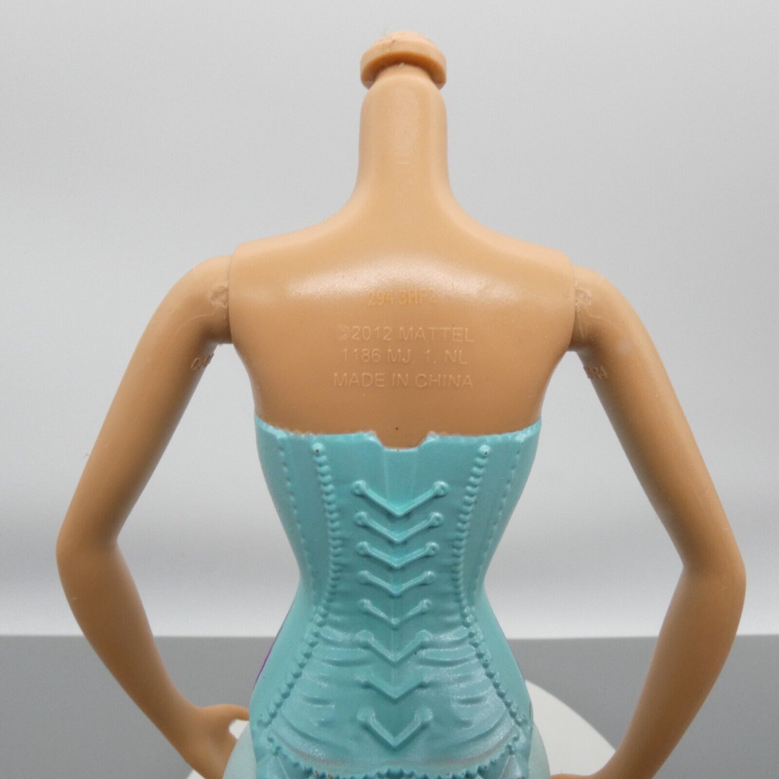 Barbie Fairytale Magic Ballerina Doll Body Aqua Ombre Molded Bodysuit 2103 BCP13