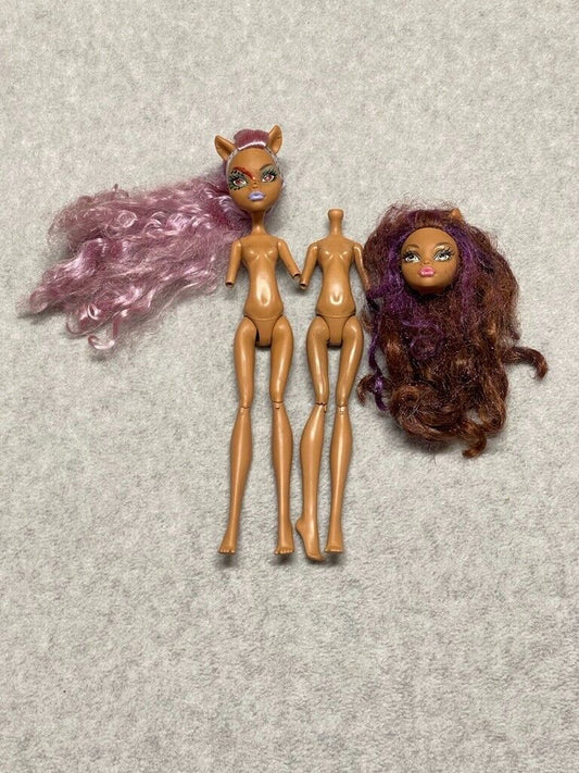 Monster High Clawdeen Wolf Doll Lot G1 Sweet 1600 Head Music Festival 1 Body