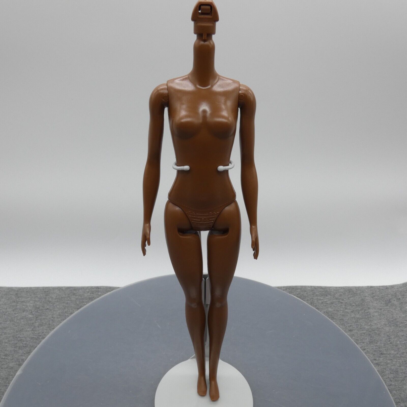 Barbie Fashionistas Doll Body Medium Dark Skin Tone Straight Arms Neck Peg 2022