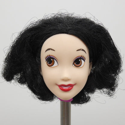 Disney Royal Shimmer Snow White Doll Head Only Black Curly Wavy Hair Hasbro