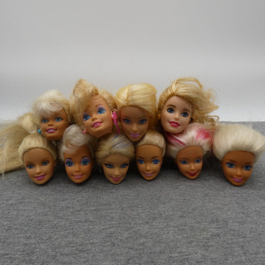 Barbie Doll Head Lot of 10 Heads SuperStar Millie Generation Girl CEO Mattel