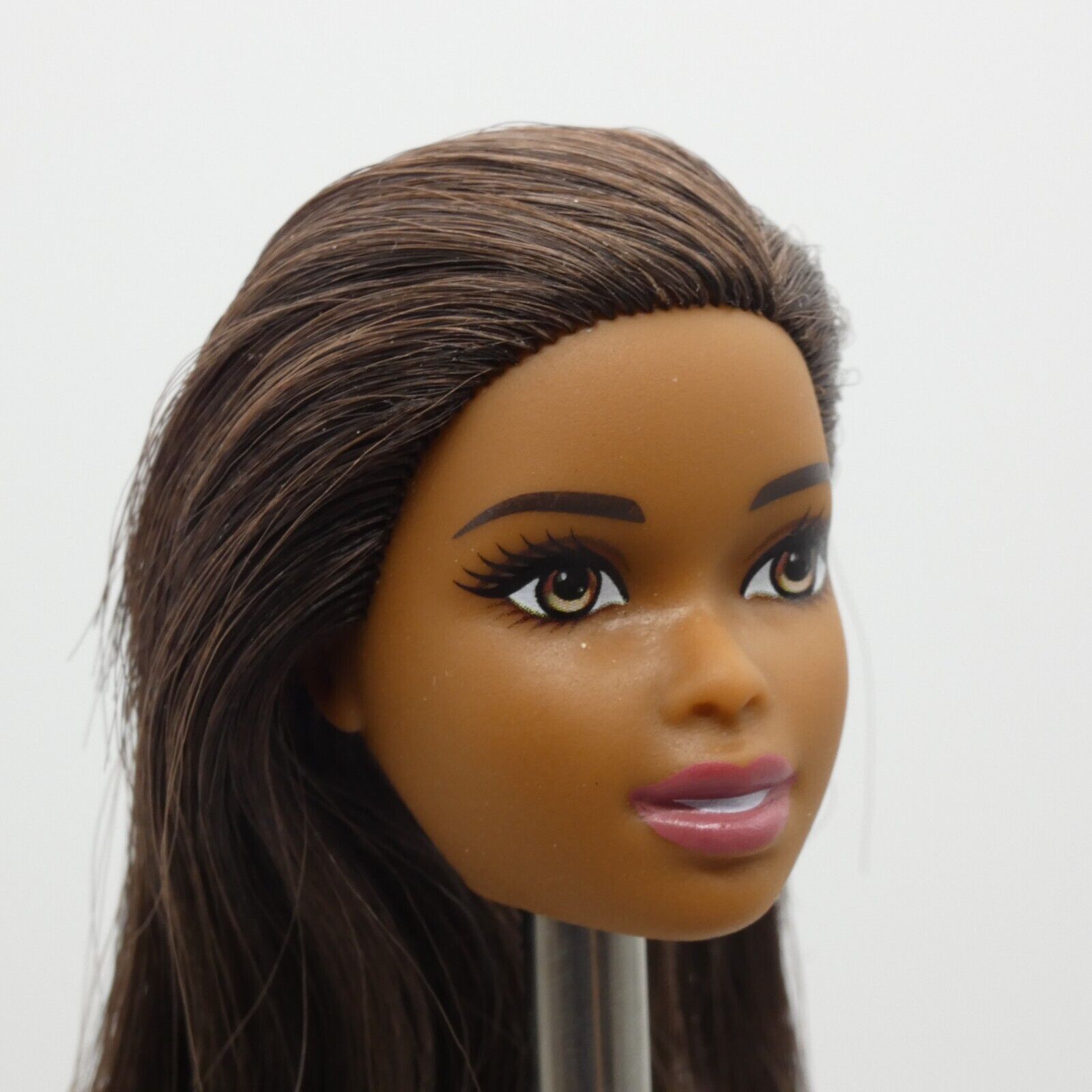 Barbie African American Doll Head Asha Face Medium Skin Tone Brown Eyes Mattel