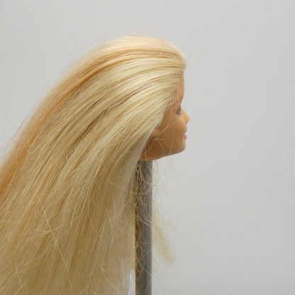 Barbie Generation Girl Doll Head CEO Face Blonde Hair With Amber Highlights