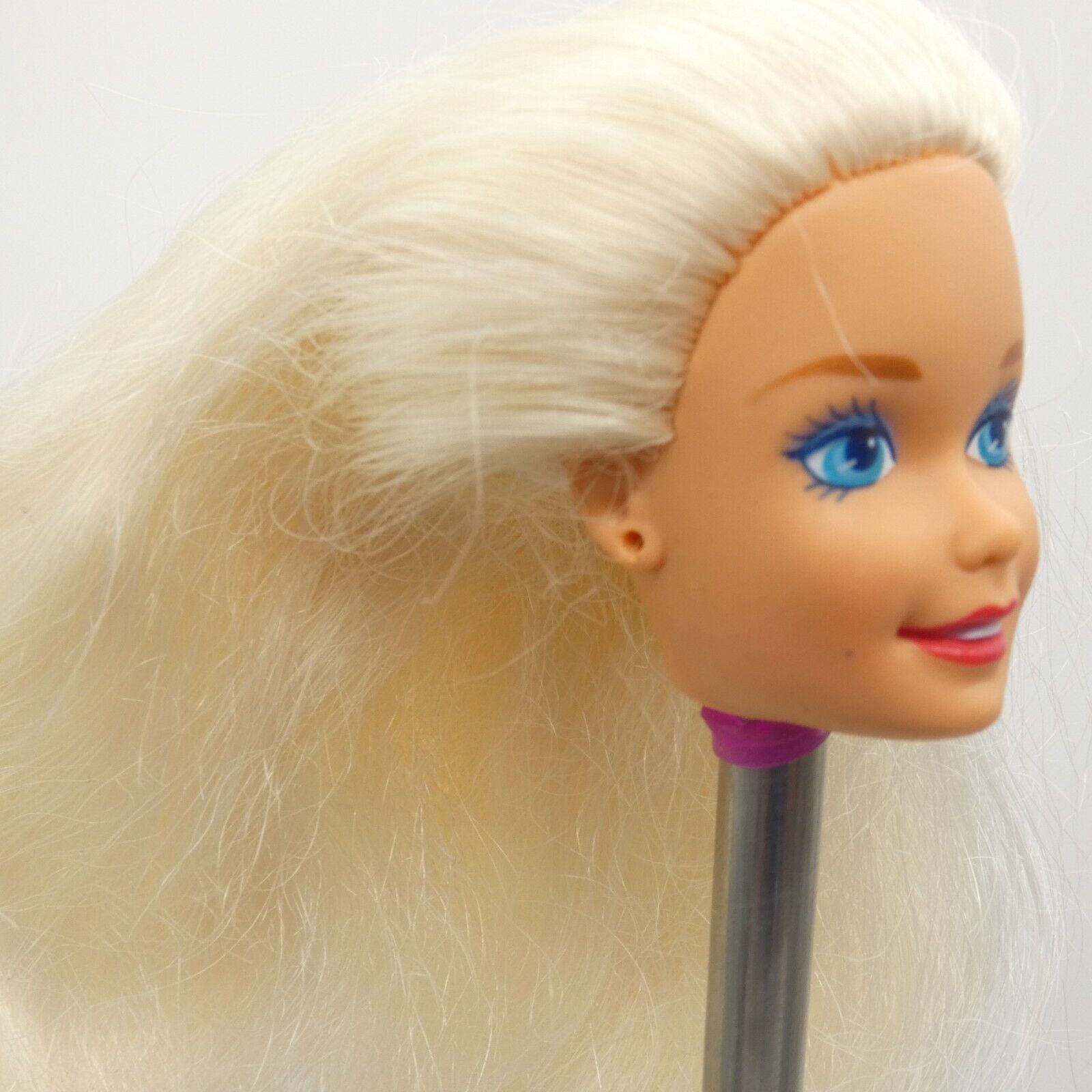 Barbie Doll SuperStar Face Curly Long Blonde Hair