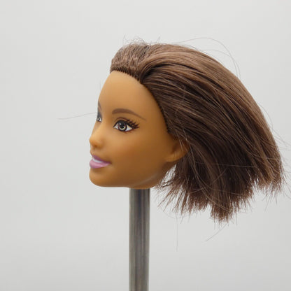 Barbie Surprise Careers Doll Head Hispanic Olivia Face Cut Brown Hair 2019 GFX86