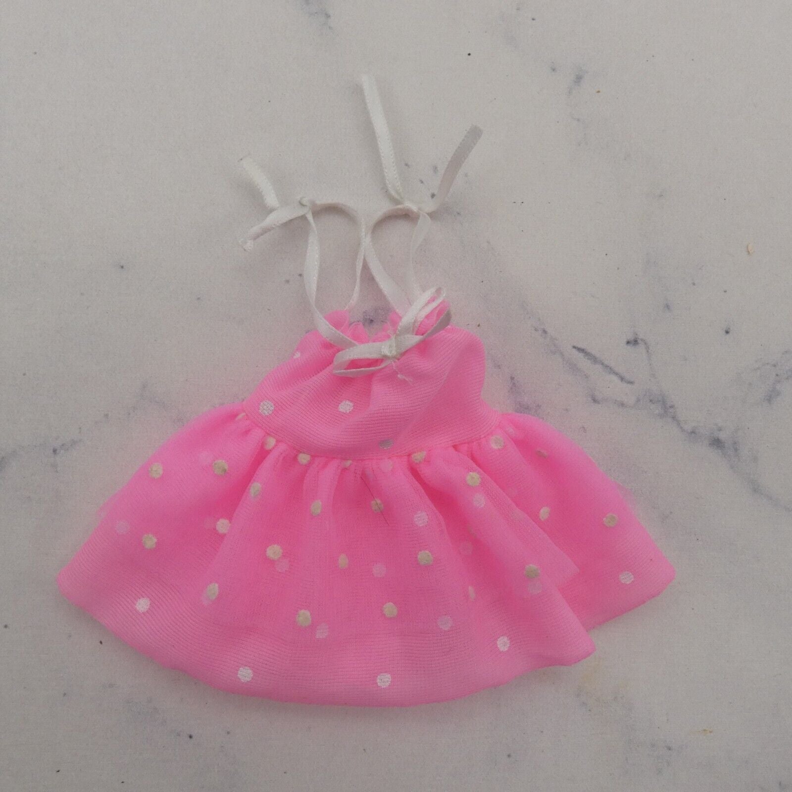 Teen Skipper Sleep N Study Doll Dress Pink Polka Dot Sleeveless 1988 Mattel 1921