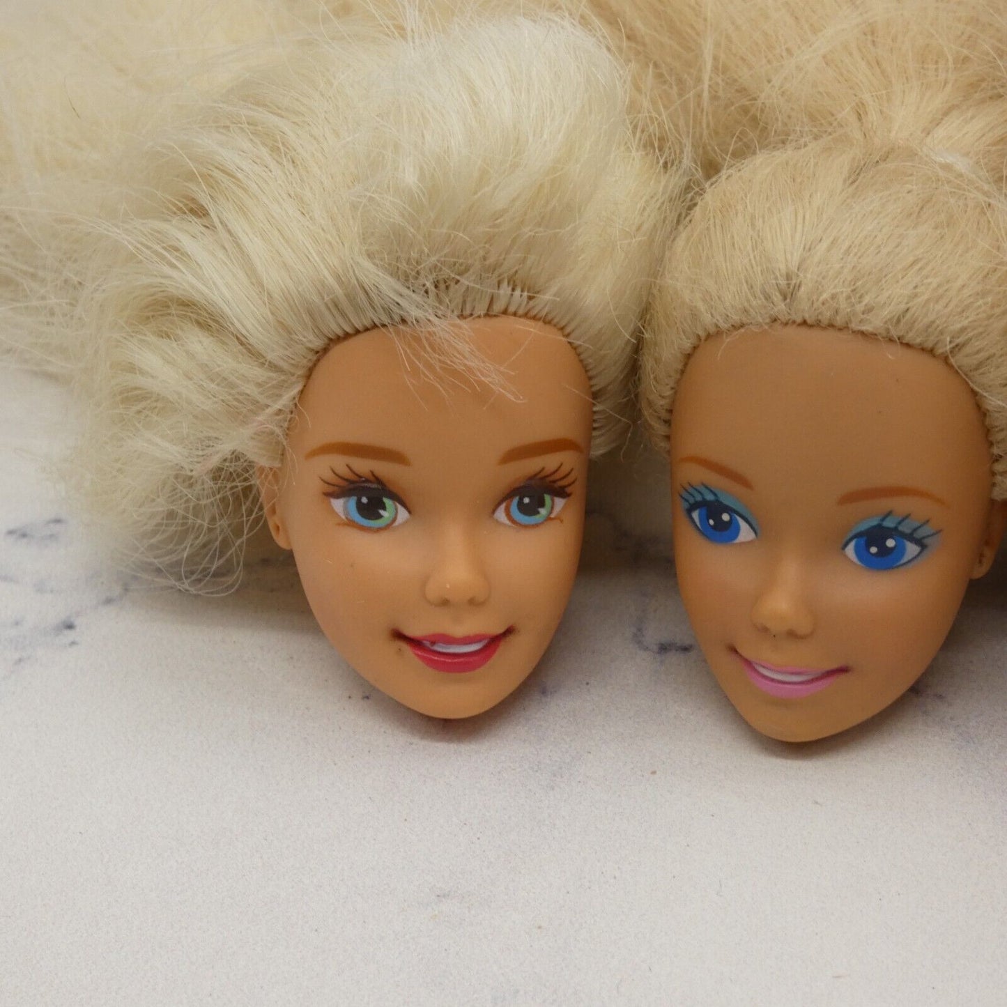 Barbie Doll Head Lot of 5 Heads SuperStar Long Blonde 80s 90s Mattel JY2