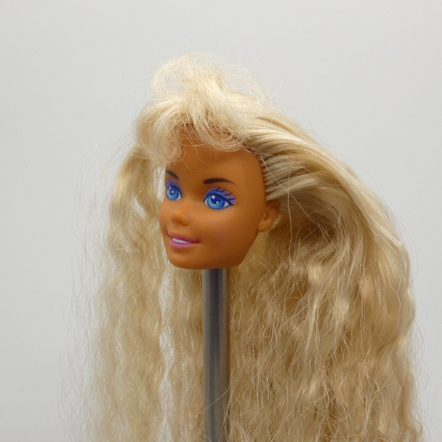 Barbie Beach Blast Doll Head SuperStar Face Bangs Crimped Hair 1988 Mattel 3237