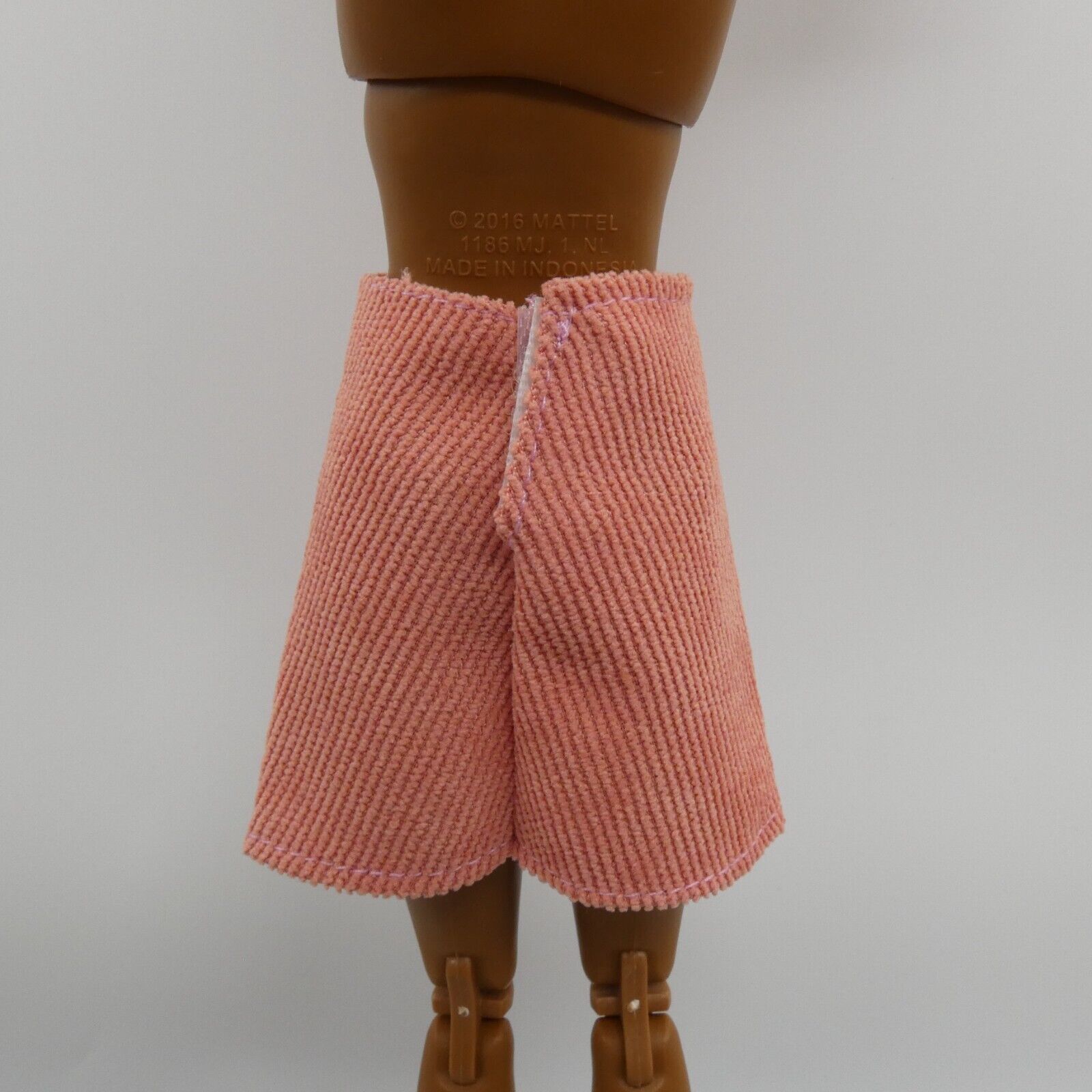 Barbie Doll Size Skirt Pink Peach A-Line Knee Length Fits Fashionistas MTM