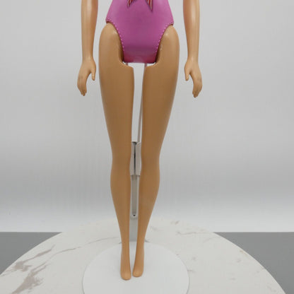 Barbie Beach Doll Body Only Pink Molded Bodysuit Heel Feet 2015 CFF12