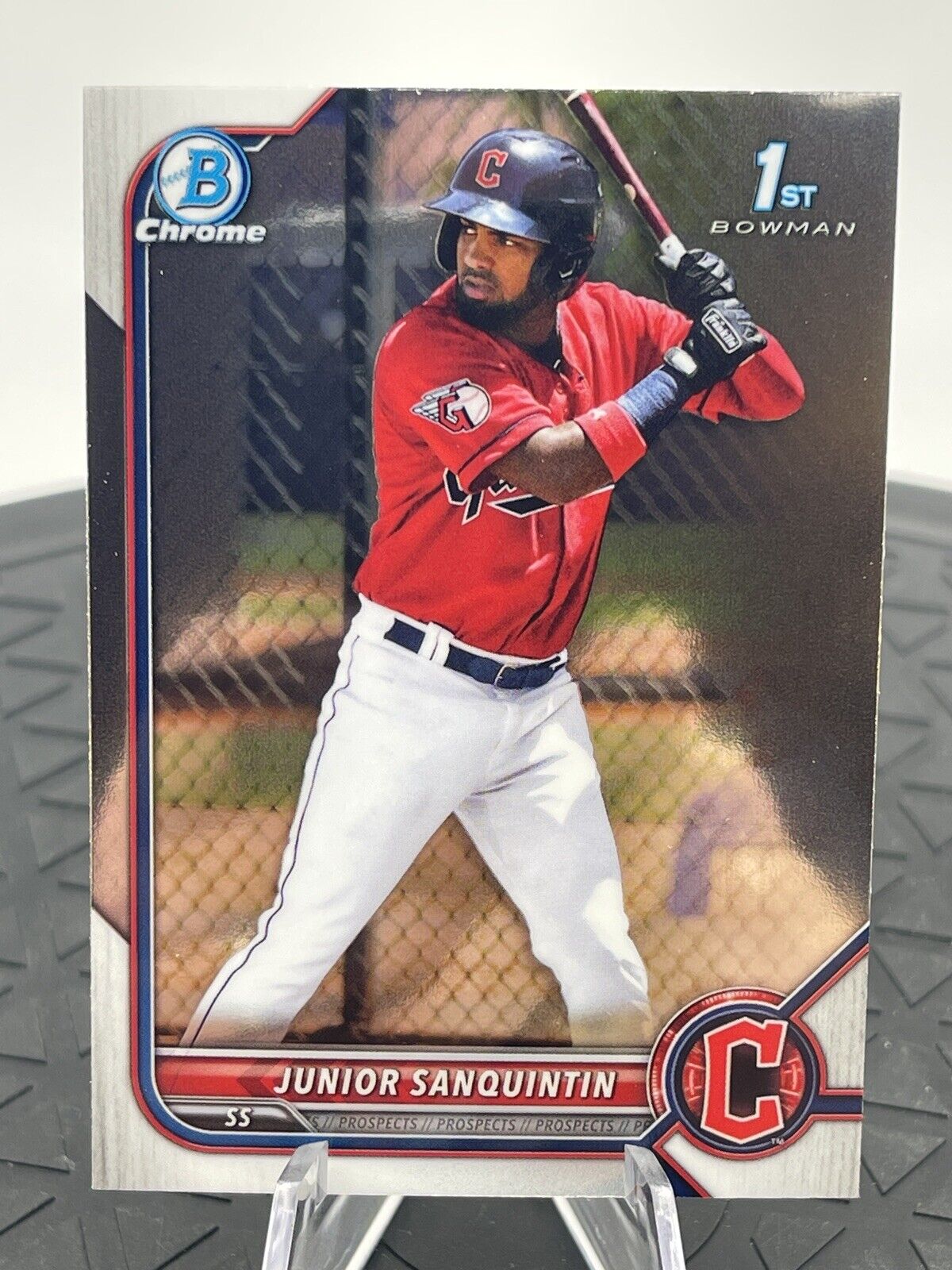 2022 1st Bowman Chrome Prospect #BCP-80 Junior Sanquintin - Cleveland Guardians