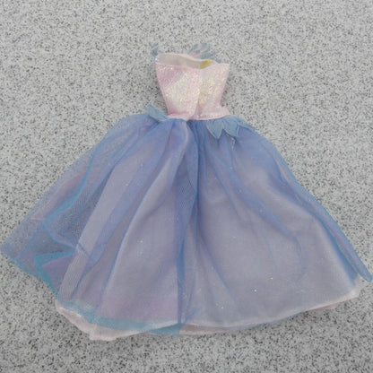 Barbie as Odette Swan Lake Doll Dress Pink Blue Gown Strapless 2003 Mattel B2766