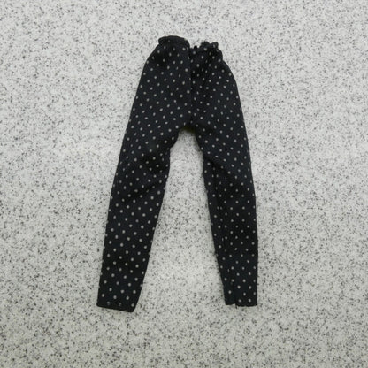 Barbie Doll Size Pants Leggings Black White Polka Dots Elastic Waist Fashionista