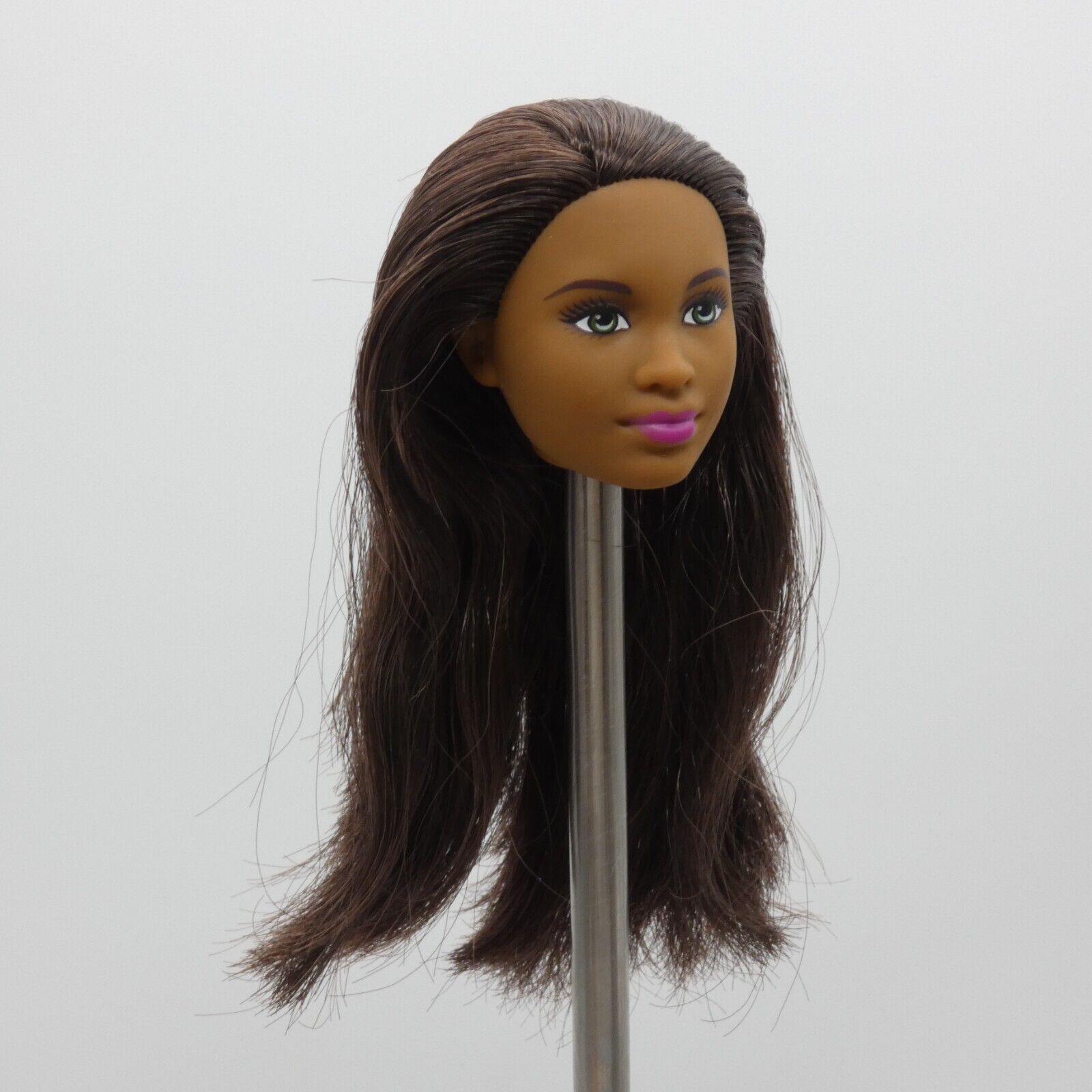 Barbie Mbili Grace Fashion Doll Head African American Medium Skin Green Eyes