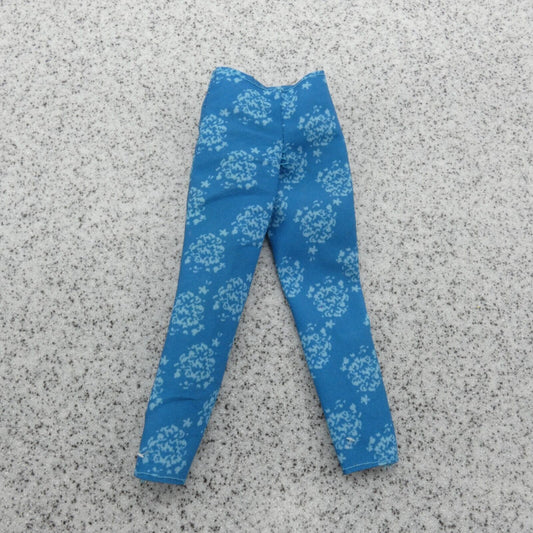 Barbie Doll Capri Pants Blue Teal Turquois Leggings Highwater Yoga