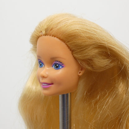 Barbie Funtime Doll Head Blonde 80s SuperStar Medium Light Skin Malaysia 3718