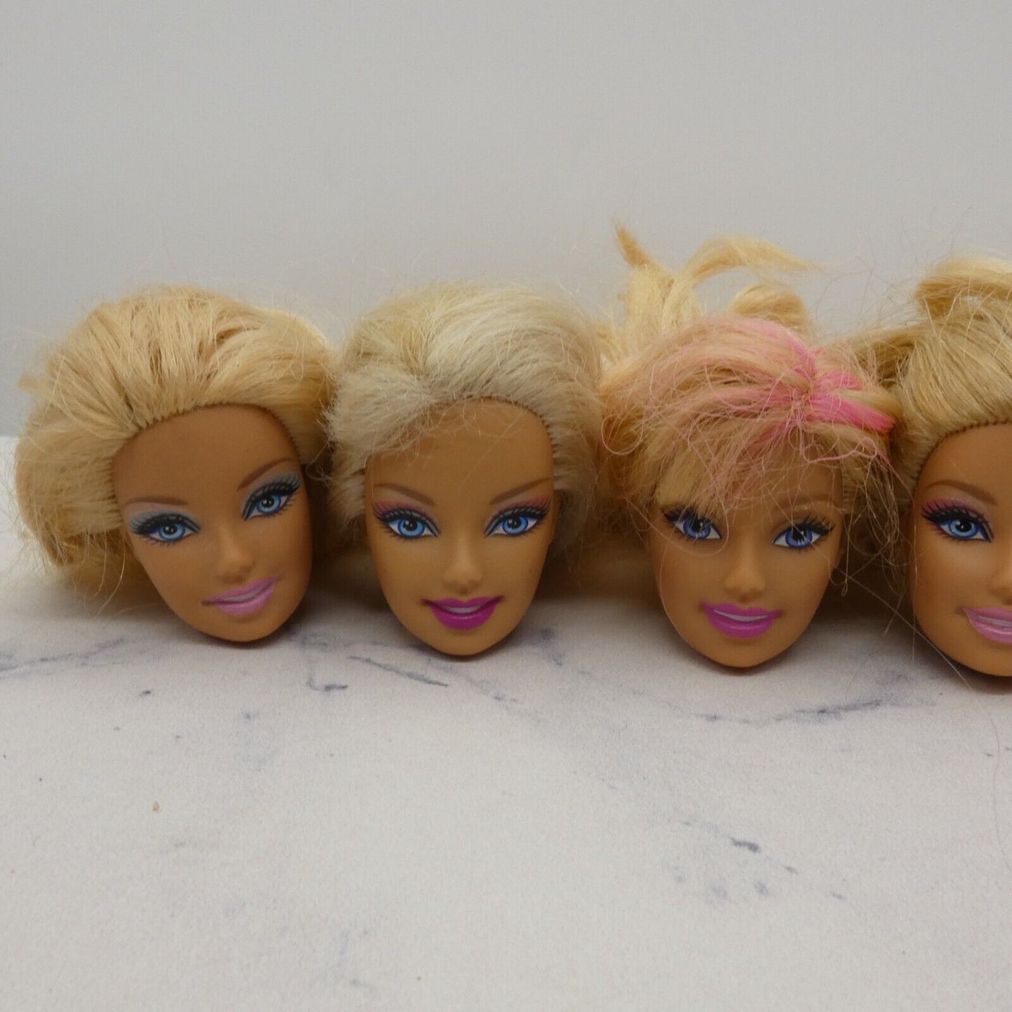 Barbie Doll Head Lot of 5 Heads CEO Generation Girl Face Blonde Blue Eyes JY23